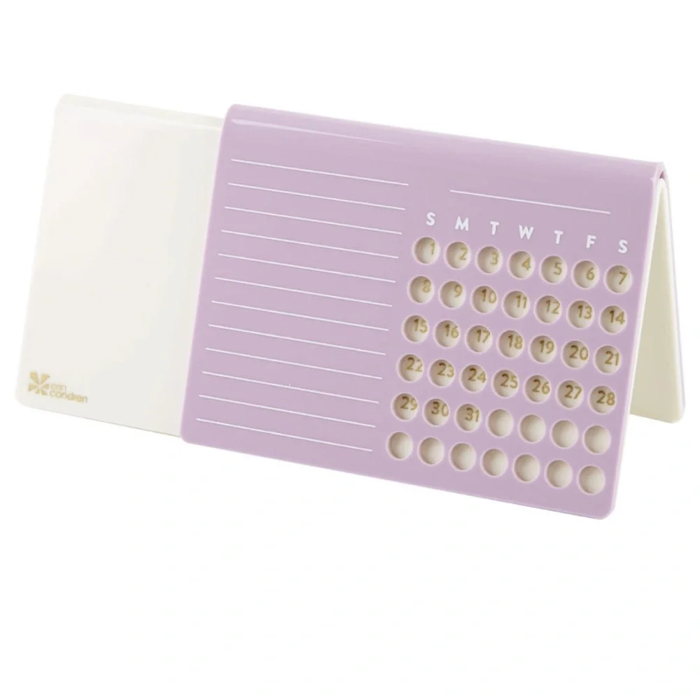 NEW! Erin Condren Acrylic Perpetual Calendar Lilac Cream